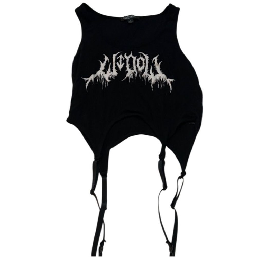 Dollskill widow FAITHFULLY SPOOKY GARTER TANK TOP large